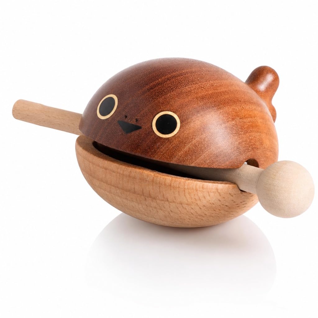 Amazon｜Hyack 木魚 仏具 バチ セット ミニ 楽器 かわいい 木製